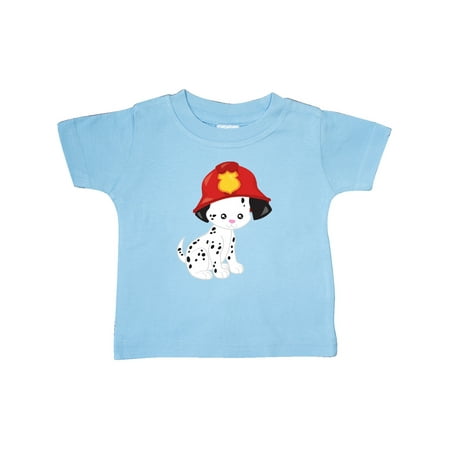 

Inktastic Fireman Dog Dalmatian Dog With Fireman Helmet Gift Baby Boy or Baby Girl T-Shirt