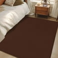 thumbnail image 5 of Brown Pure Color Area Rugs Collection 4'x6', Aesthetics Contemporary Luxury Non Slip Indoor Rectangle Throw Runner Rug Floor Mat Carpet for Living Room Dining Table Bedroom Nursery, 5 of 9