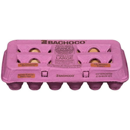 Bachoco: Large Grade A White Eggs, 18 ct