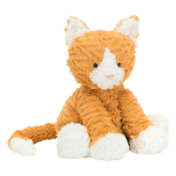 Jel-ly Cat Stuffed Animals Plush Orange Cat Stuffed Animal Toy, Soft and Cuddly Kitten Plushie for Kids and Adults, Perfect Gift for All Ages
