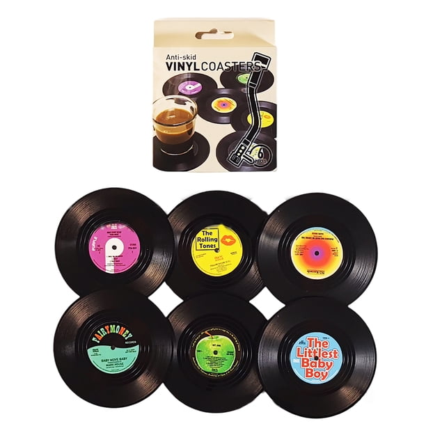 Posavasos de vinilo para bebidas: protección para la mesa que evita daños en los muebles (6 unidades de vinilo)