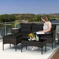 thumbnail image 5 of Resenkos Patio Furniture Sets,Outdoor & Patio Furniture Sets,3 Pieces Patio Furniture Sectional Set with 5 Cozy Cushions-Black, 5 of 13