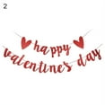 thumbnail image 2 of Zhaomeidaxi Valentines Red Glittery Heart Garland Bunting Banners Happy Valentines Day Decorations for Wedding Engagement Party Home Supplies, 2 of 3
