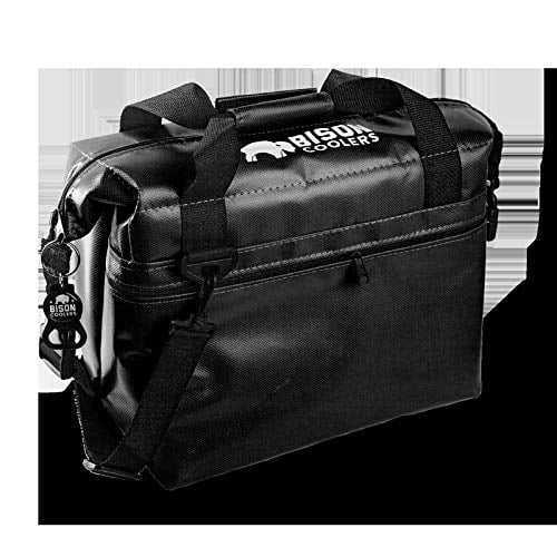 Bison Coolers Soft Sided Insulated 12 Can Cooler Bag | Tear Proof Ice Chest for Beverages or Food | Includes 2 Year Warranty | Made in The USA