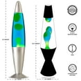thumbnail image 5 of Urban Shop 16" Yellow/Blue Motion Volcano Lamp, Yellow Wax in Blue Liquid, Silver Metal Base, 5 of 10