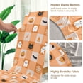 thumbnail image 5 of Yayeee 2 Pack Dining Chair Covers Stretch Parson Chairs Slipcovers Seat Protector, Orange Ghost Plaid Pattern, 5 of 6