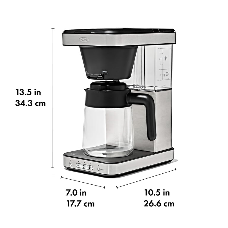 OXO Brew 8Cup Coffee Maker with Podless SingleServe and Glass Carafe -  Walmart.com