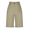 thumbnail image 3 of Wangmeiwg Women's Pants Women Casual Pants for Women Cargo Hiking Shorts Athletic Outdoor Shorts with Pockets Summer Sweat Shorts Khaki L, 3 of 4