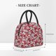 thumbnail image 2 of Balery Red Hawthorn Bolsa de Almuerzo para Mujeres, Caja de Almuerzo, Bolsa de Almuerzo Pequeña Impermeable, Tote de Almuerzo Reutilizable con Gran Capacidad, 2 of 6