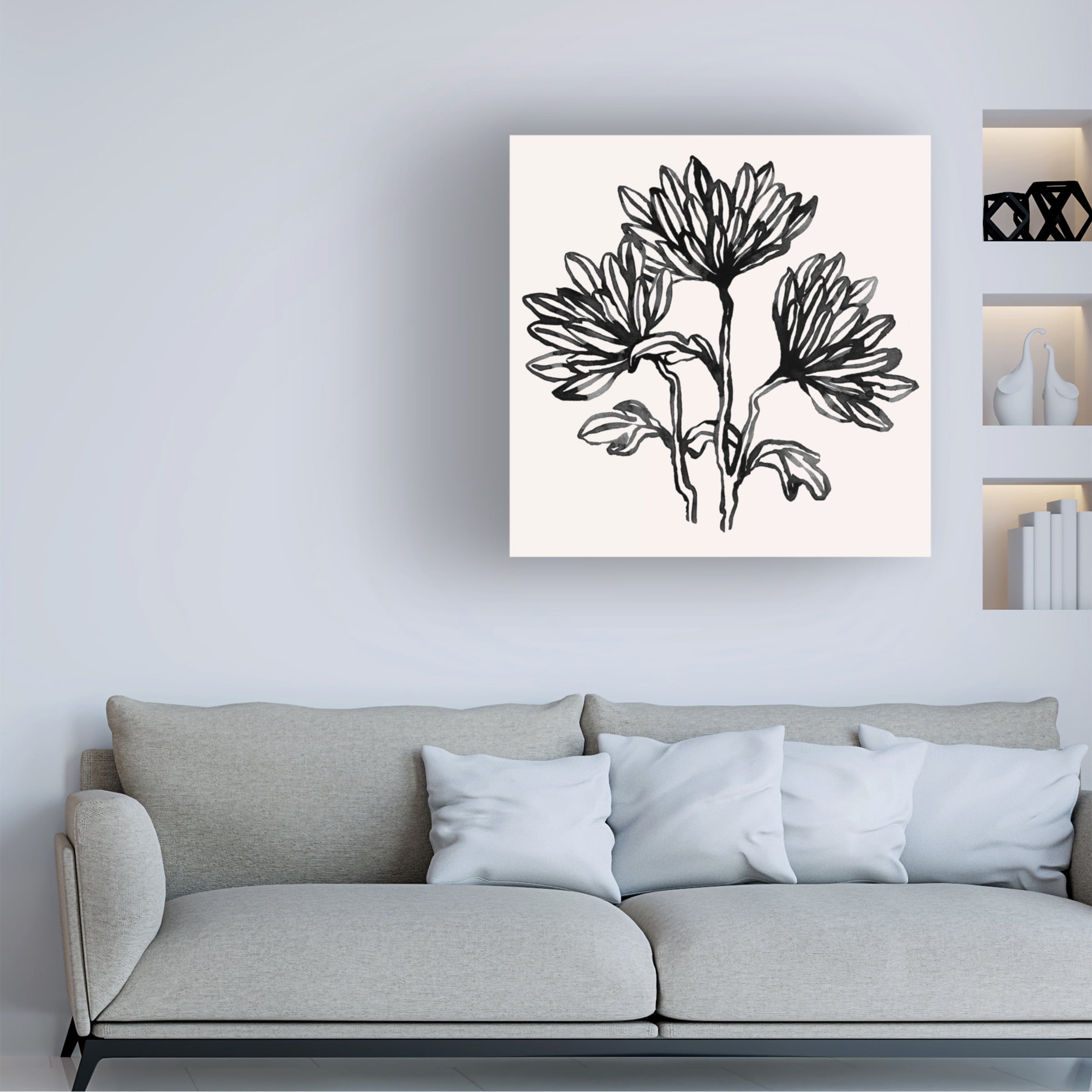 Emma Scarvey 'Gestural Blooms I' Canvas Art