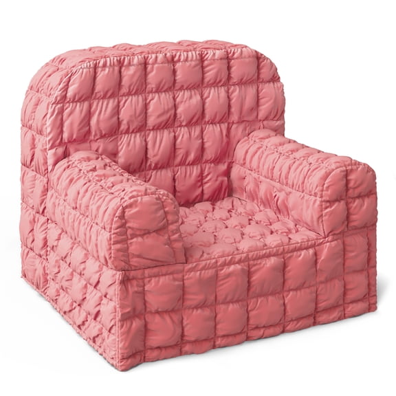 Mainstays Kids Compressed Puffy Chair, Pink