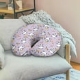 thumbnail image 2 of GIFTPUZZ Panda Pattern Nursing Pillow Cover Breastfeeding Pillow Slipcover for Baby, Purple Nursing Pillow Slipcovers, Best Choice for Mom, 2 of 5