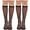 Side Argyle Print, variant on 5 Pairs Women's Fishnet Mesh Knee High Stockings Lace Hollow out Sheer Calf Socks for Women