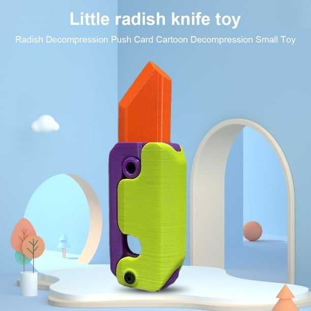 Juguete De Cuchillo Fidget Zanahoria Juguete Cuchillo Impresión 3D Fidget Juguetes Adultos Portátil para ADHD ADD y Autismo