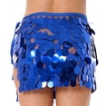 thumbnail image 2 of iiniim Women's Sequins Tassel Skirts Sparkly Dance Hip Skirt Shorts Rave Festival Bottoms, 2 of 7