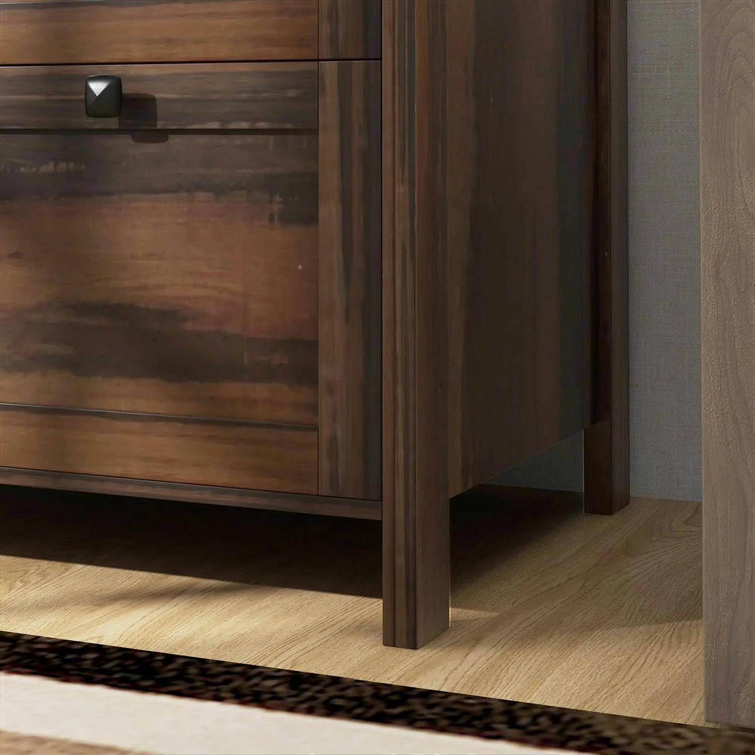 Demi Bonn Modern 2-Drawer Filing Cabinet with Adjustable Hanging Bar, for Letter, A4 and Legal Size, Home Office, Lateral File Cabinet, Brown