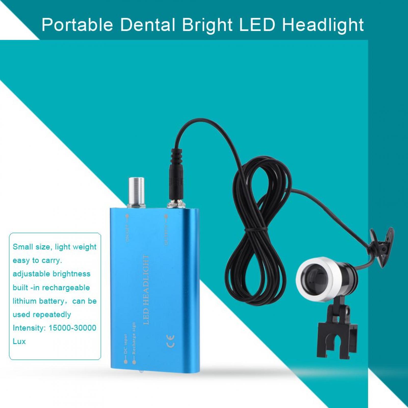 Tebru Dental LED Headlight, pcs Portable Dental Bright LED Headlight  Dentist Surgery Headlamp for Loupes Magnifier, Dental Surgical Headlight 