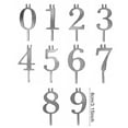 thumbnail image 2 of Z52LingLing Decoration Reusable Number Cake Candles Set, 0-9 Light Ashy Iron Candle Holders for Event & Party, Birthday Anniversary Graduation Wedding Milestone Celebrations (3.15in), 2 of 9