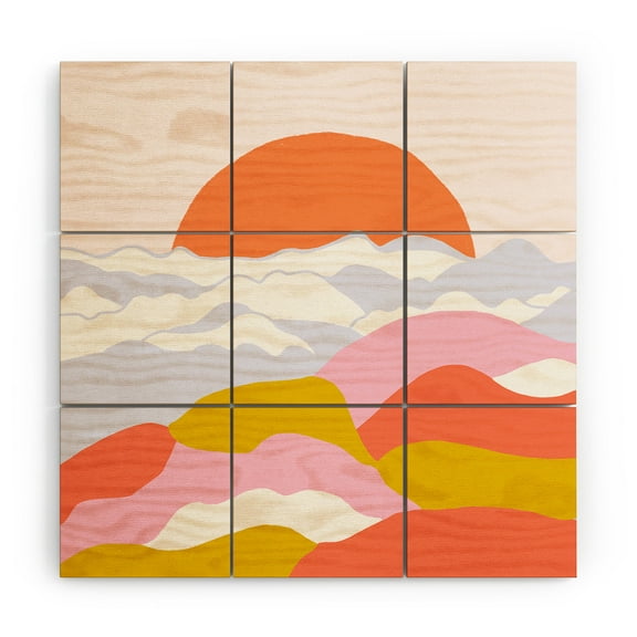 Society6 SunshineCanteen Sunshine Above the Clouds Wood Wall Mural 3' x 3'