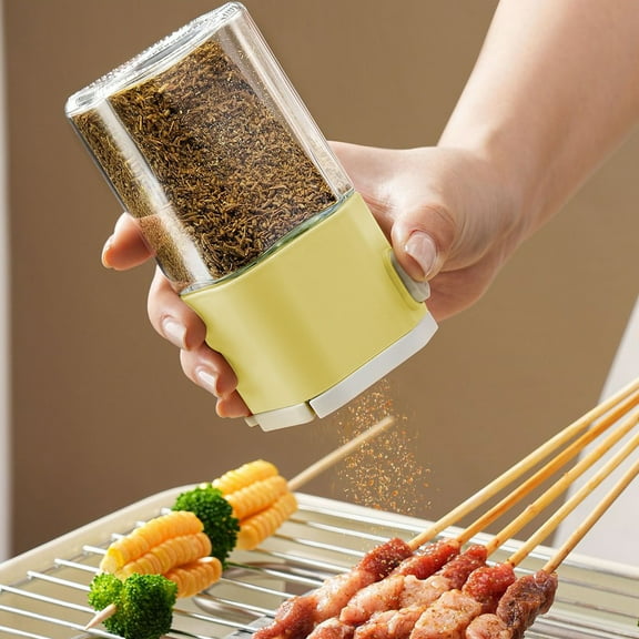 Quantitative Condiment Control Seasoning Jar,Kitchen Condiment Control Bottle,Glass Metering Spice Paprika Pepper Cumin Powder Sugars Dispensers Spice Jar,4.90*2.36*2.36in