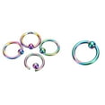 thumbnail image 4 of Jiaroswwei 9Pcs Mixed Style Lip Nipple Tongue Bar Barbell Ring Labret Body Piercing Jewelry, 4 of 8