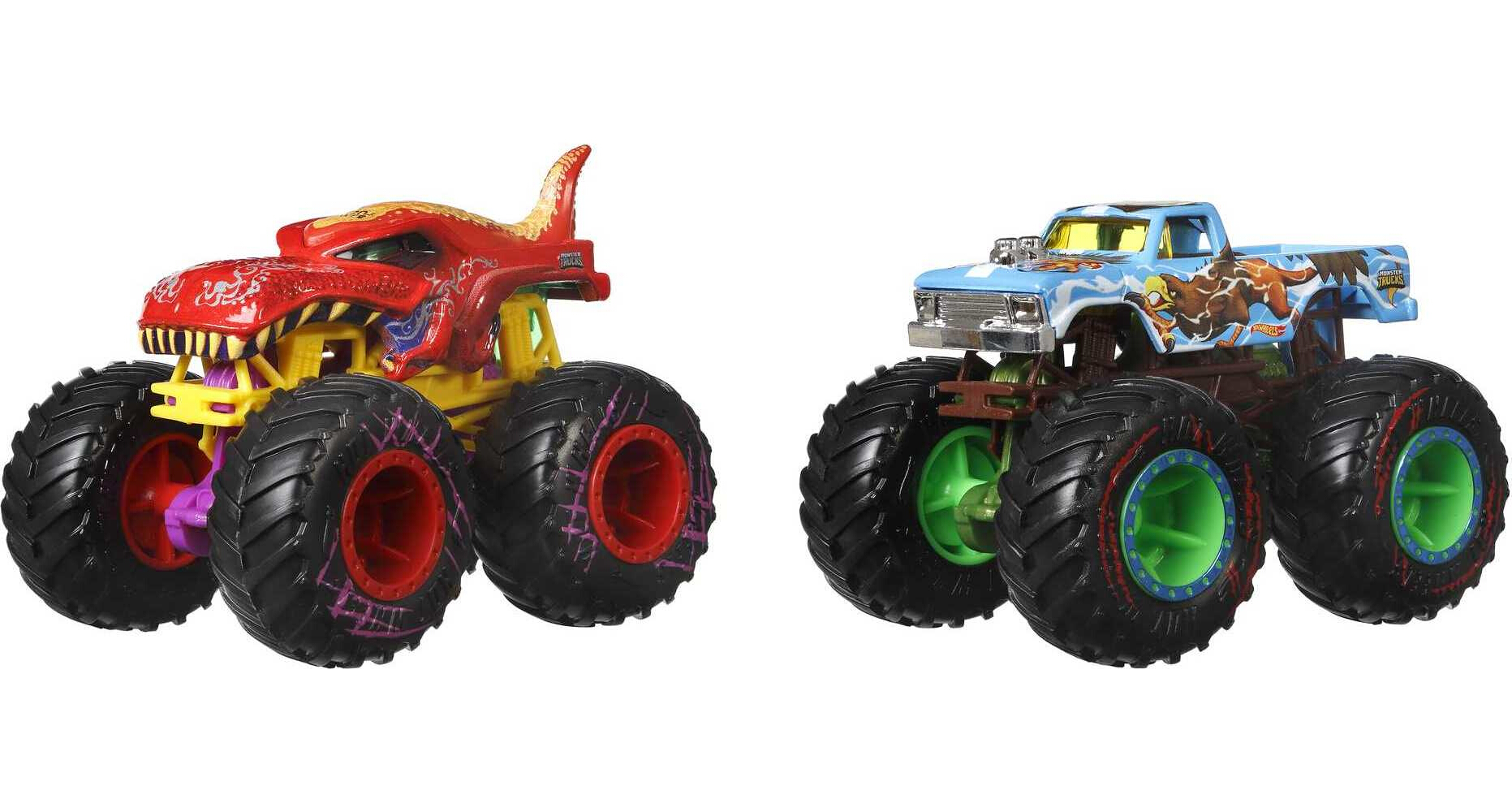 Hot Wheels Monster Trucks Roarin' Rumble 2-Pack of 1:64 Scale Toy Trucks (Styles May Vary) - image 2 of 4