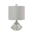 thumbnail image 1 of Sagebrook Home CRYSTAL 15.25" DIAMOND TABLE LAMP, CLEAR, 1 of 1