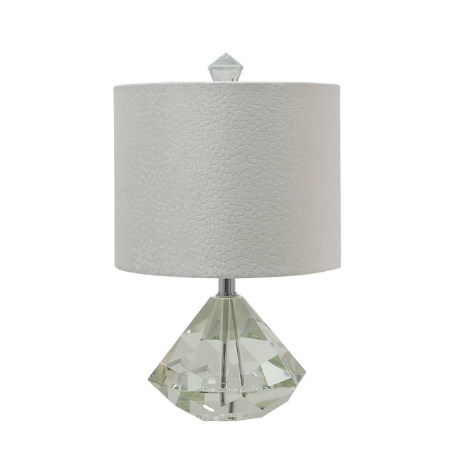 Sagebrook Home CRYSTAL 15.25" DIAMOND TABLE LAMP, CLEAR