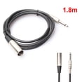 thumbnail image 3 of Cable Microcelular XLR de 3 pines macho a conector mono de 1/4 pulg. Micrófono blindado Cable de audio para micrófono (1,8 m), 3 of 9