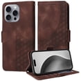 thumbnail image 1 of Funda GANGXUN para iPhone 16 Pro Max con diseño acolchado elegante, cuero PU, protección total y ajuste preciso, 1 of 5