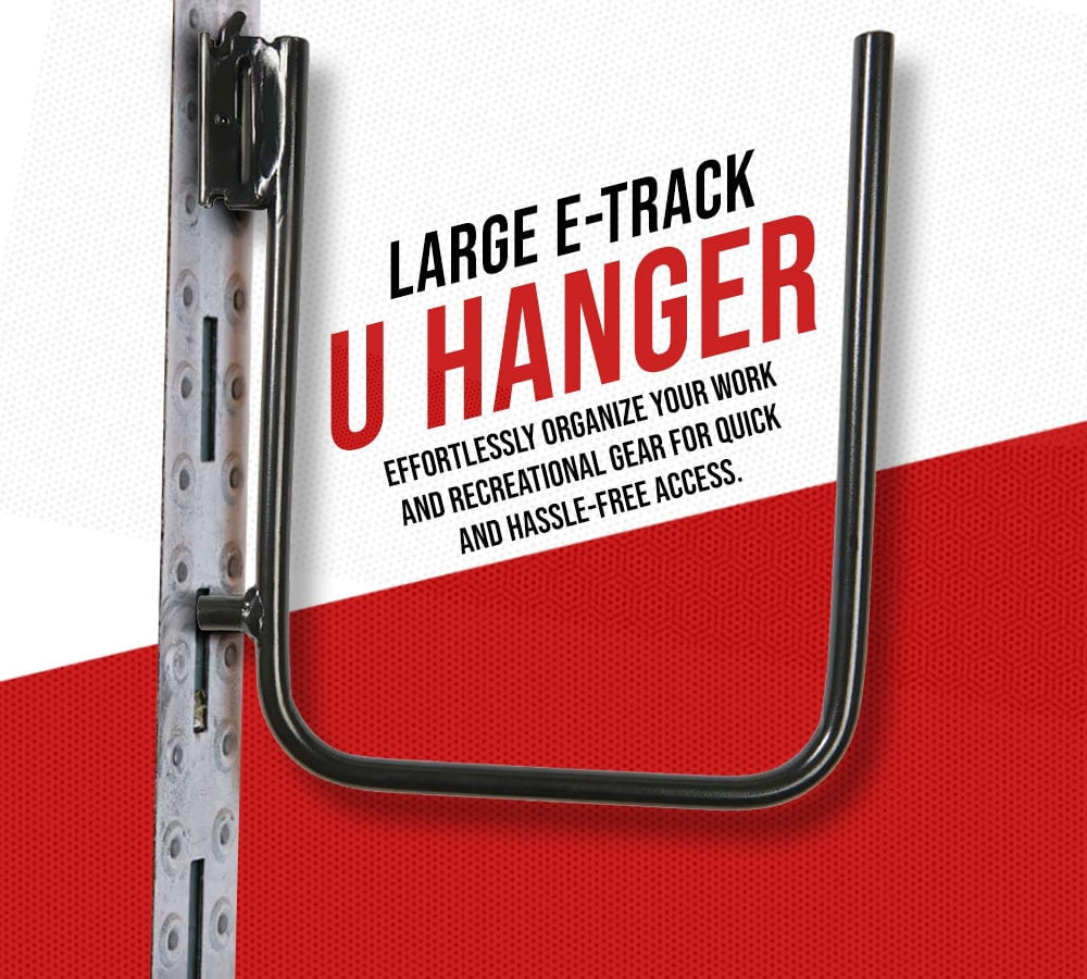 (4 Pack) E-Track Square Bracket, Tie-Down Accessories w/ E Track Spring Fitting, 9 Inch Wide Square Bracket Hanger, Use for Hanger, Shelf Bracket, Support Beams, Trailer, Truck, Pickup, Cargo Van