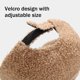 thumbnail image 3 of Gorro de invierno con agujero para cola de caballo para hombre y mujer, gorra de béisbol de lana de cordero con letras Cien R para viajes al aire libre, protección cálida para los oídos, 3 of 7