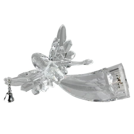 Roman 5" Lighted Flying Angel with Bell Christmas Ornament - Clear