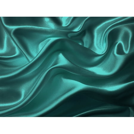 Teal Sheet 4-Pc 400TC Satin Bed Sheet Pillowcase Set DP Lingerie Silky Charmeuse Emerald Teal Green Queen ()