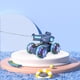 thumbnail image 5 of Vehículo de control remoto anfibio con iluminación, cañones de agua, tanque de control remoto, juguete de acrobacias para niños, 5 of 6