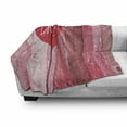 thumbnail image 3 of Love Soft Flannel Fleece Throw Blanket, Love You Heart on Grunge Style Rustic Wooden Background Valentines Day Retro Print, Cozy Plush for Indoor and Outdoor Use, 50" x 70", Red Pink, by Ambesonne, 3 of 6