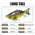 thumbnail image 3 of Mr.Garden 3.9" Fishing Lures Yellow Multi Jointed Swim Baits Outdoor Fishing Gear for Bass Pike Fit Saltwater and Freshwater, 3 of 5