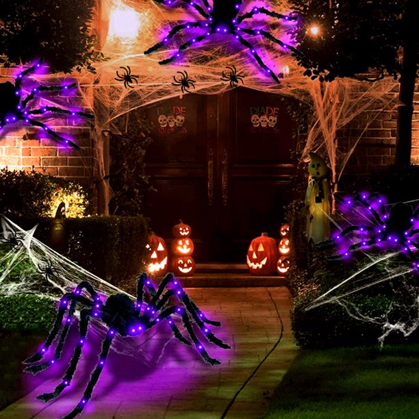 Decoración de araña de simulación de Halloween ambiente de terror para decoración de fiesta de jardín de patio DQrwqpou Para Estrenar