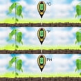 thumbnail image 3 of Probador de plantas 4 en 1, medidor de PH, luz solar, temperatura, medición de humedad, dispositivo de medición del valor de PH para plantas, jardín, granja, interior, exterior, 3 of 8