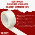 thumbnail image 2 of T.R.U. FIL-795 Filament Strapping Tape: 3/8 in. wide x 60 yds. (4 Mil) (Pack of 96), 2 of 5