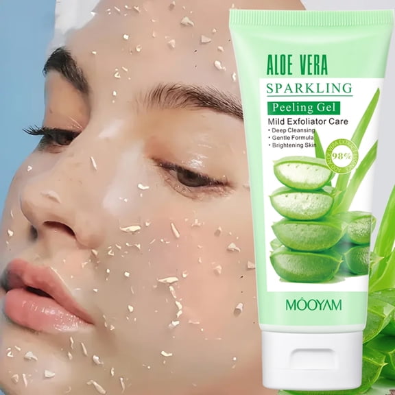 Mooyam Aloe Vera Exfoliating Gel, Moisturizing Facial Scrub 100ml