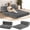 Gray, variant on Corduroy Folding Mattress, Queen Size Convertible Sofa Bed for Living Room ,Grey