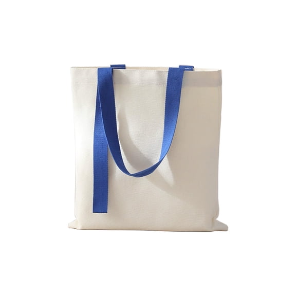 Leodye 1PCS Solid Color Canvas Tote Bag Large Capacity Portable Handbag for Daily Commute Shopping and Personal Item Carrying -15.75x13.78in