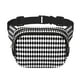 thumbnail image 1 of Fotbe Black And White Diamonds Cangurera Cuadrada con Estampado de Doble Capa, Bolsa de Cintura Ajustable Mini para Hombres y Mujeres, 1 of 9