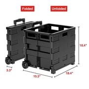 Staples Plastic/Poly Mobile Utility Cart with Dual Wheel Black (ST60714-CC) ST59678-US
