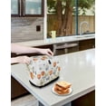 thumbnail image 4 of Fsddascl Orange Flower Toaster Cover 2 Slice, Small Kitchen Appliance Covers, Blue Tulip Butterfly Wood Grain White Toaster Oven Cover with Loop, Bread Machine Cover Polyester Dust Cover Protection, 4 of 5
