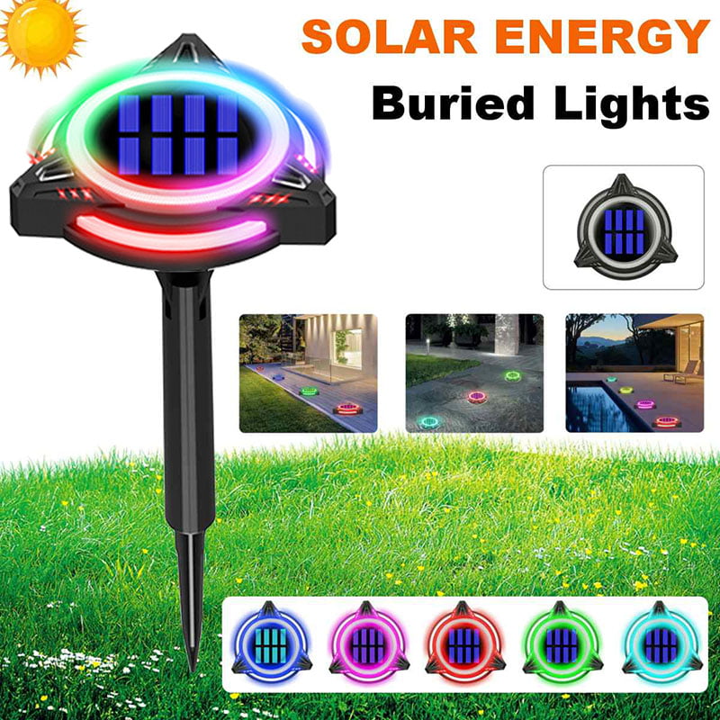 Details about   Solar LED Pathway Lights Waterproof RGB Buried Underground Lamp For Garden Decor 