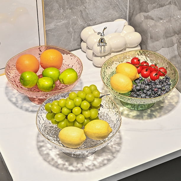 Colador redondo para verduras, recipiente multiusos para bufé, centro de mesa grande, diseño elegante para cocina, para comer, servir y preparar alimentos, acero inoxidable, platos para servir y bufé