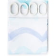 thumbnail image 6 of Okuna Outpost Blue Waves Shower Curtain Set with 12 Hooks, Beach Bathroom Decor (70 x 71 in), 6 of 8