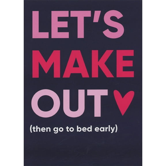 RSVP Let's Make Out - Then Go to Bed Early Funny Romantic Valentine's Day Card for the One I Love